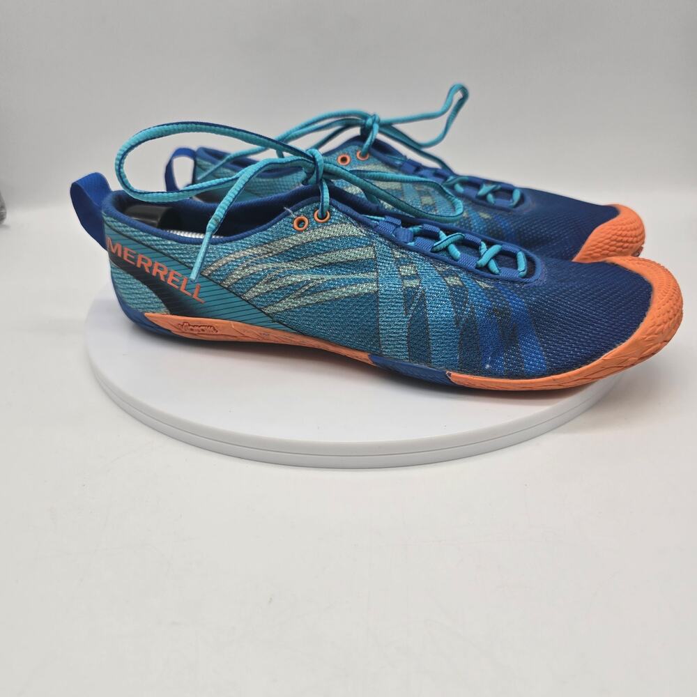 Merrell Barefoot Vapor Glove M-Connect Series Sneakers Shoes Blue Orange SZ 9.5
